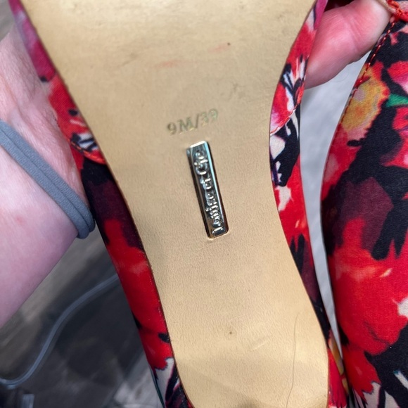 Anthropologie Louise Et Cie Floral D'Orsay Hermosah Pumps Pointed Toe Heel Sz 9 - Picture 9 of 10